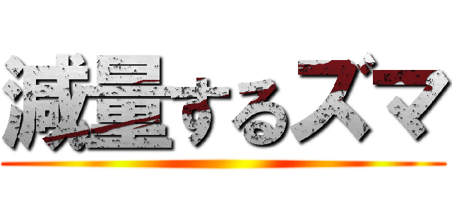 減量するズマ ()