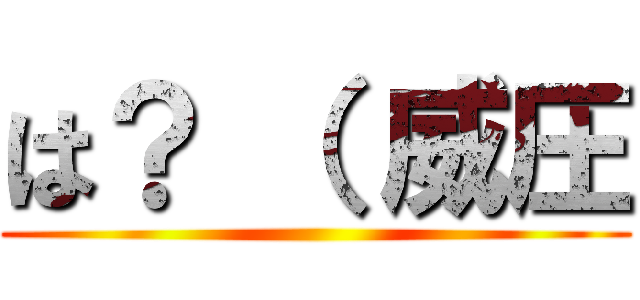 は？ （ 威圧 ()