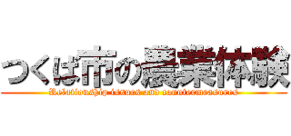 つくば市の農業体験 (Relationship issues and countermeasures)