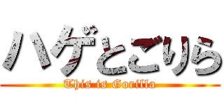 ハゲとごりら (This is Gorilla)