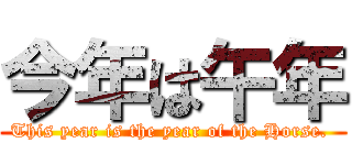 今年は午年 (This year is the year of the Horse. )