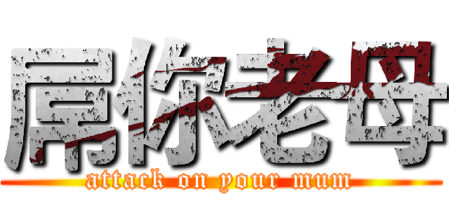 屌你老母 (attack on your mum)