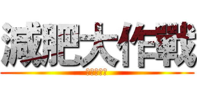 減肥大作戰 (你給我減肥)
