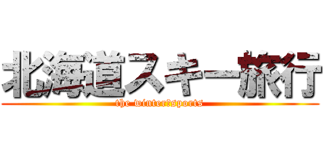 北海道スキー旅行 (the winter　sports)