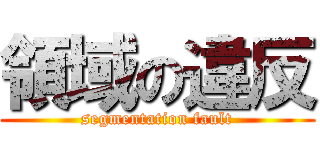 領域の違反 (segmentation fault)