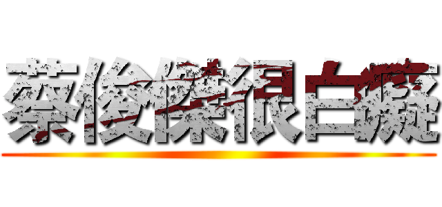 蔡俊傑很白癡 ()