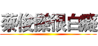 蔡俊傑很白癡 ()