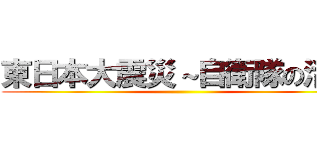 東日本大震災～自衛隊の活動 ()