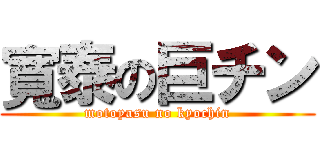 寬泰の巨チン (motoyasu no kyochin)