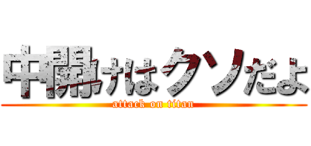 中開けはクソだよ (attack on titan)