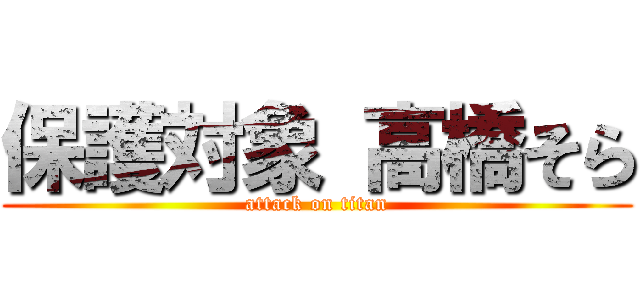 保護対象 高橋そら (attack on titan)