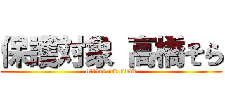 保護対象 高橋そら (attack on titan)