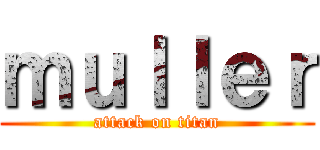 ｍｕｌｌｅｒ (attack on titan)
