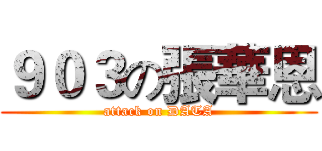 ９０３の張華恩 (attack on DATA)