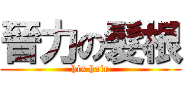 晉力の髮根 (his hair)