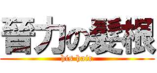 晉力の髮根 (his hair)