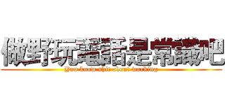 做野玩電話是常識吧 (You know shit about working)