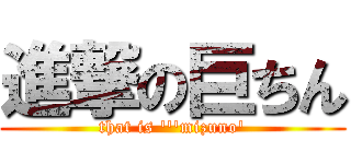 進撃の巨ちん (that is \'\'\'mizuno\')