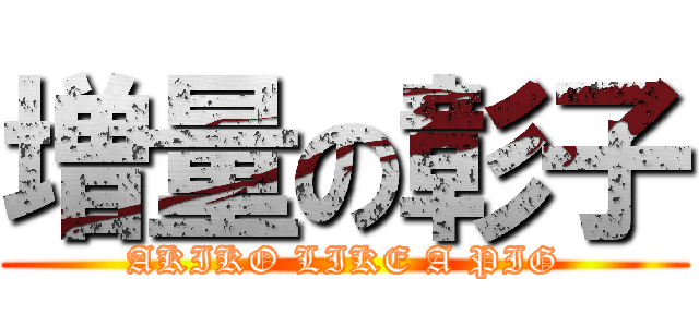 増量の彰子 (AKIKO LIKE A PIG)