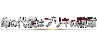 命の代償はブリキの勲章 ()