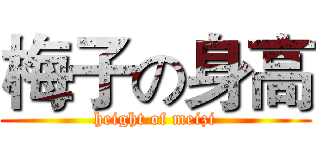 梅子の身高 (height of meizi)