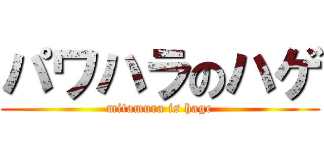 パワハラのハゲ (mitamura is hage)