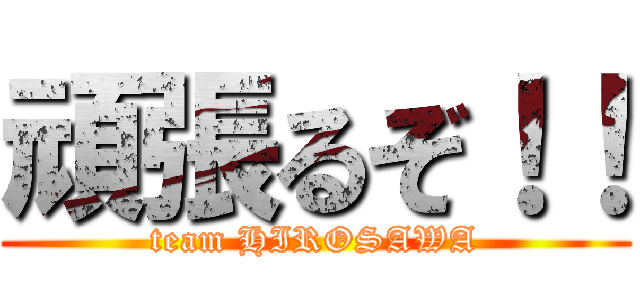 頑張るぞ！！ (team HIROSAWA)