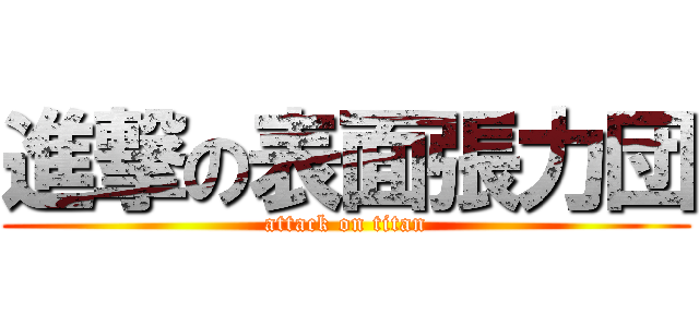 進撃の表面張力団 (attack on titan)