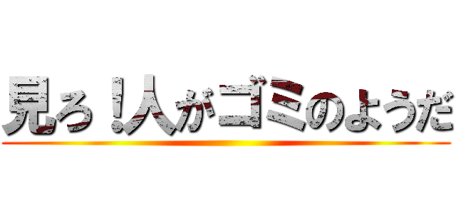 見ろ！人がゴミのようだ ()