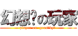 幻想鄉の玩家 (player on  gensōkyō )