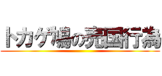 トカゲ鳩の売国行為 ()