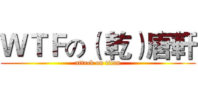 ＷＴＦの（ 乾）唐軒 (attack on titan)