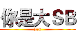 你是大ＳＢ (you)