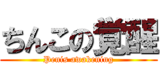 ちんこの覚醒 (Penis awakening)