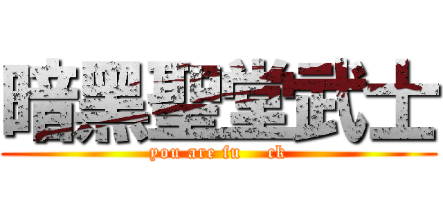 暗黑聖堂武士 (you are fu    ck)