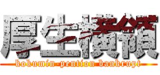 厚生横領 (kokumin-pention bankrupt)