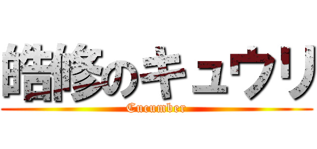 皓修のキュウリ (Cucumber)