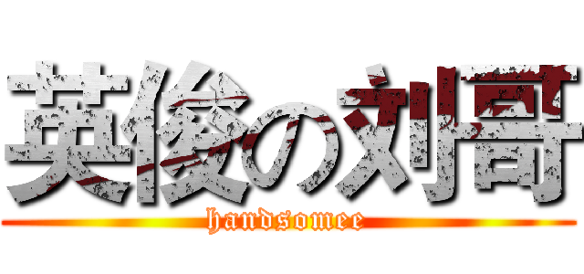 英俊の刘哥 (handsomee)