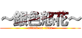 ～銀色怒花～ (attack on titan)