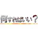 何すればいい？ (attack on titan)