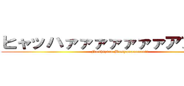 ヒャッハァァァァァァァアア！！！！ (Nashiziru Busyaaaaaaaa!!)