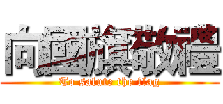 向國旗敬禮 (To salute the flag)