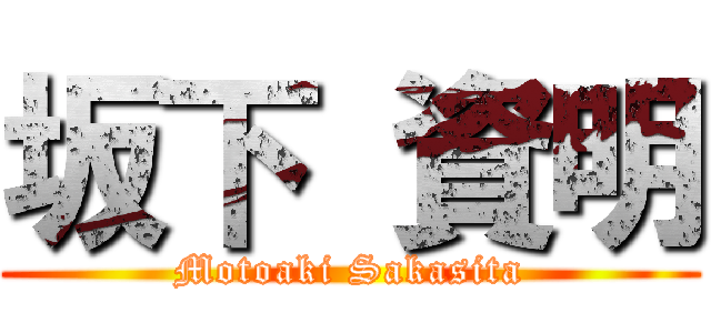 坂下 資明 (Motoaki Sakasita)