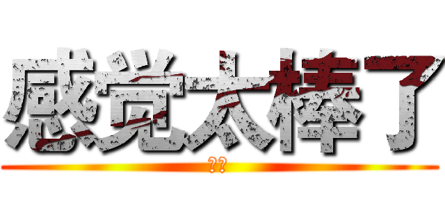 感觉太棒了 (颖做)