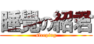睡覺の紹君 (sleeping)