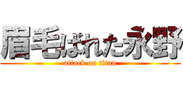 眉毛ばれた永野 (attack on titan)