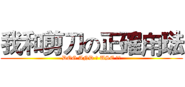 我和剪刀の正確甪琺 (DOG AND 刀 USE 正确)