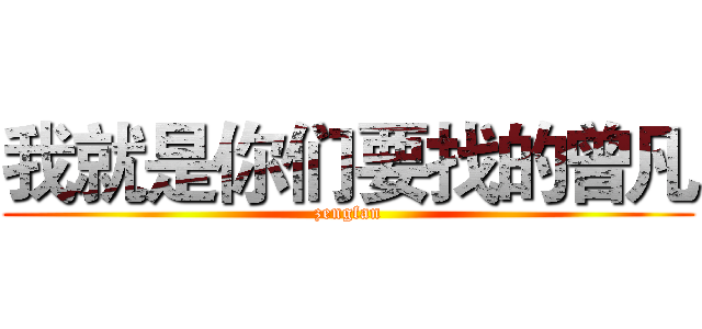 我就是你们要找的曾凡 (zengfan)