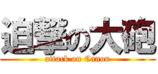 迫撃の大砲 (attack on Canon)
