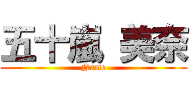 五十嵐 美奈 (Name)